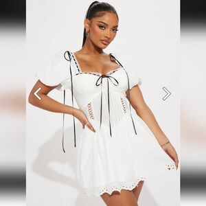 Ribbon mini dress